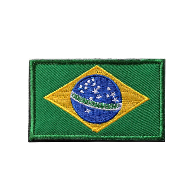 European Countries Flag Patch Badges Hook Loop Russia France Germany Italy Armband 3D Stick on Jacket Backpack Stickers