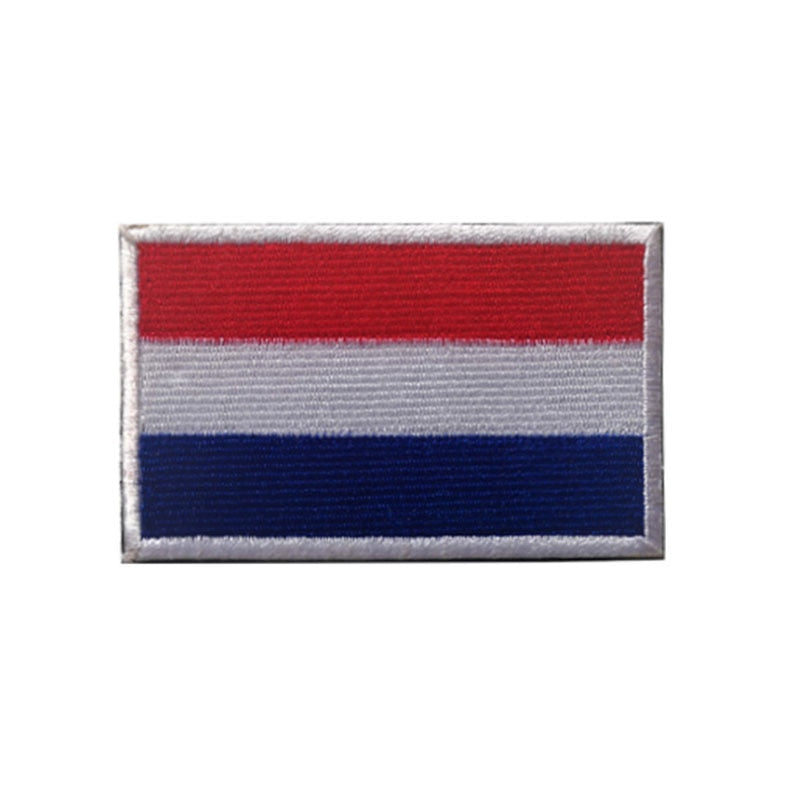 European Countries Flag Patch Badges Hook Loop Russia France Germany Italy Armband 3D Stick on Jacket Backpack Stickers