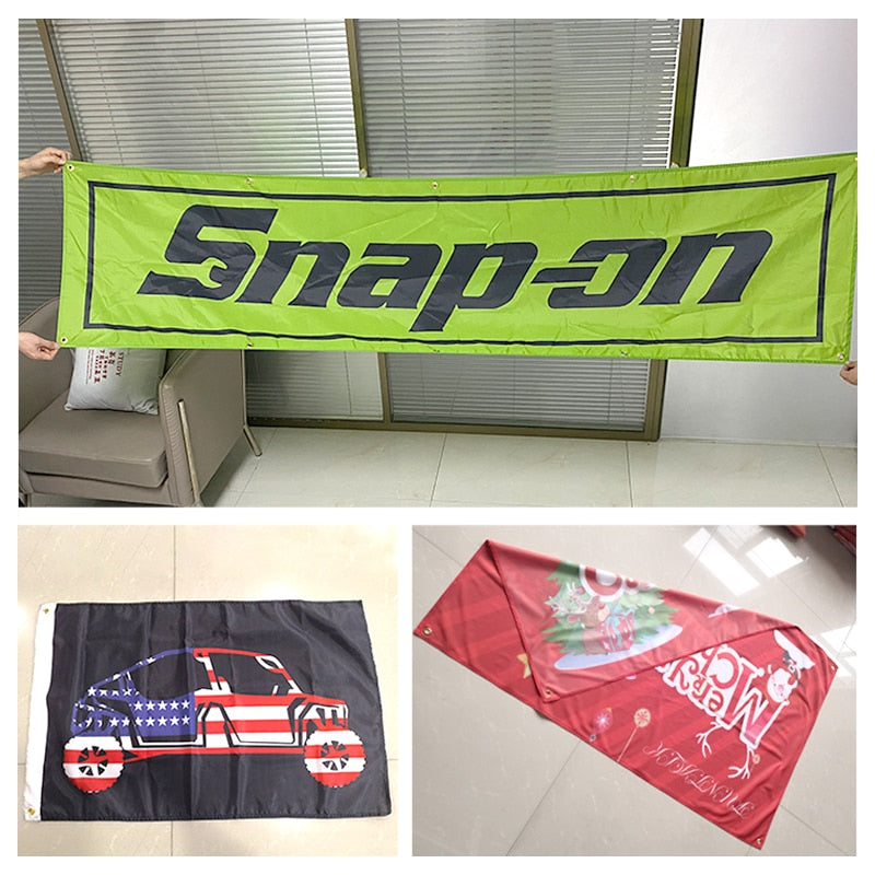 Graphic Custom Printed Flag Polyester Shaft Cover Brass Grommets Free Design Outdoor Advertising Banner Decoration Party Sport