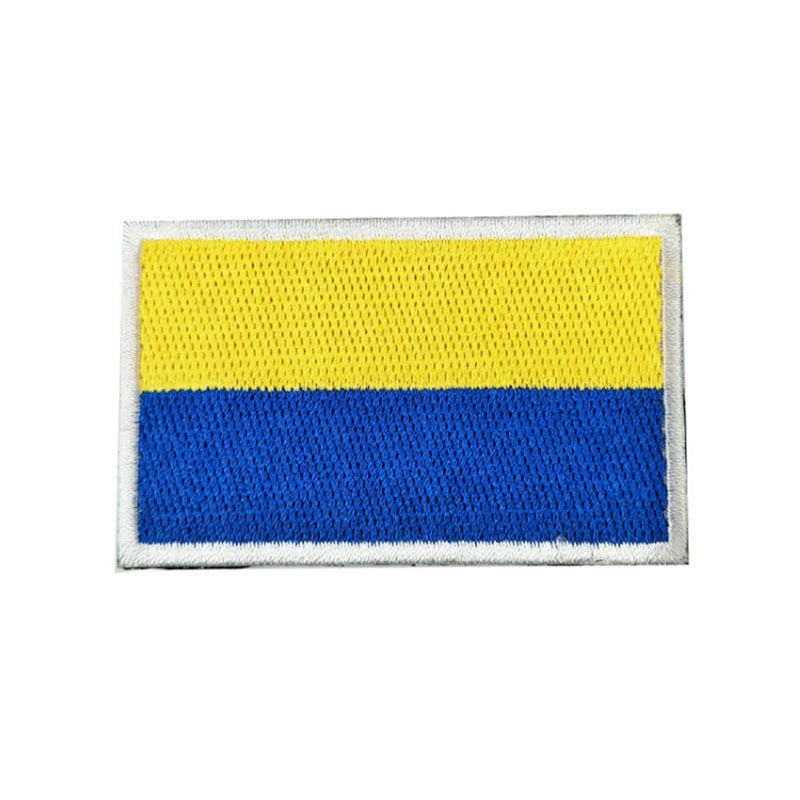 European Countries Flag Patch Badges Hook Loop Russia France Germany Italy Armband 3D Stick on Jacket Backpack Stickers