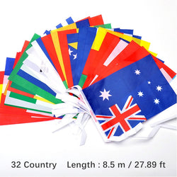 50/100/200 Countries Flag 1 string Hanging Flag Banner International World Flags Bunting Banner Rainbow Flag For Party Decor