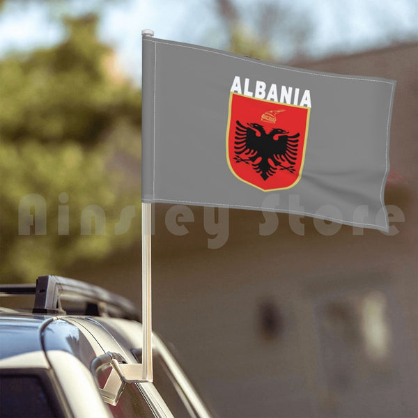 Albania National Sports Design-Albanian Pride Flag Car Flag Funny Albania Albanian Albania Team