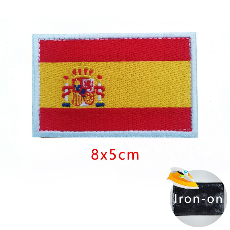 Tactical Military Patch Flag Israel Turkey Germany Russia Spain Australia Usa Switzerland South Korea Badge Embroidered Iron On