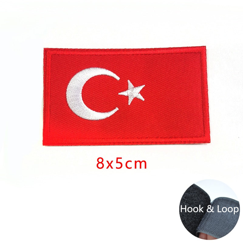 Tactical Military Patch Flag Israel Turkey Germany Russia Spain Australia Usa Switzerland South Korea Badge Embroidered Iron On