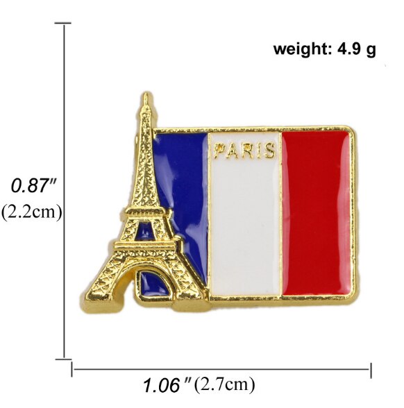 Flag Pin Collection Various Countries Flag Lapel Pin World Famous Building Badges Jewelry Gift for Friends