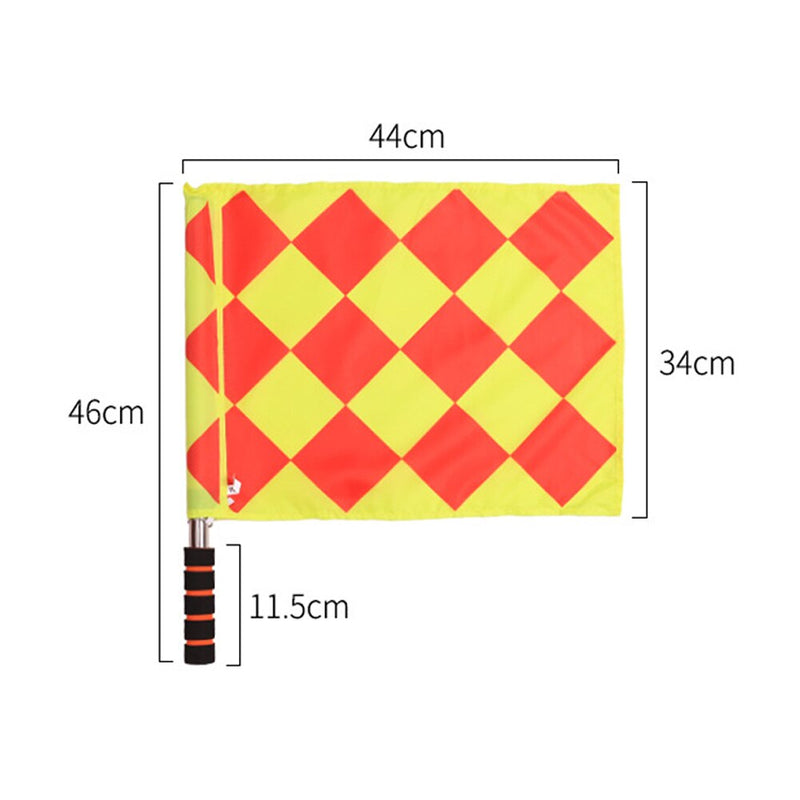 2pcs Soccer Referee Flags Football Linesman Flag Sports Games Referee Equipment Brazilian Football Match Team Training Accessory