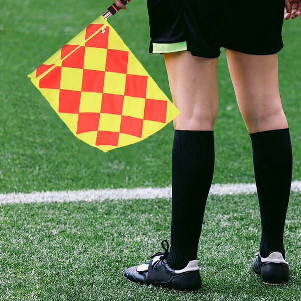 2pcs Soccer Referee Flags Football Linesman Flag Sports Games Referee Equipment Brazilian Football Match Team Training Accessory