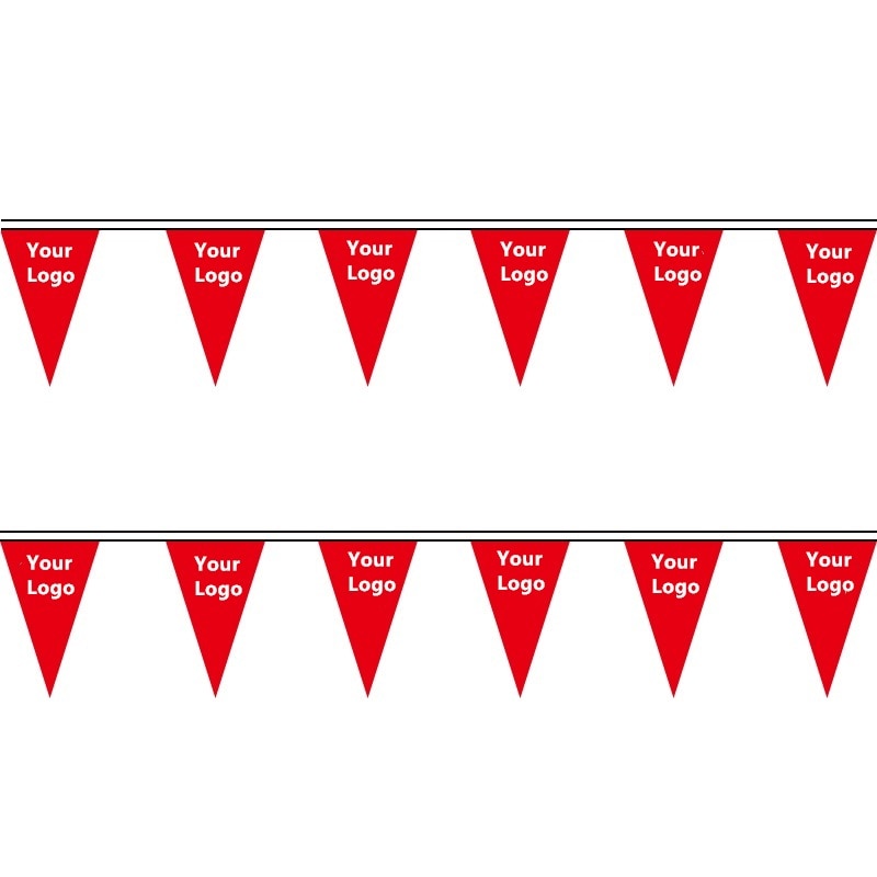 Customized Length 10 Meters Fabric Pennant Chain Bunting Birthday Party Decoration Banner Wedding Decorative Garland Flag Lines