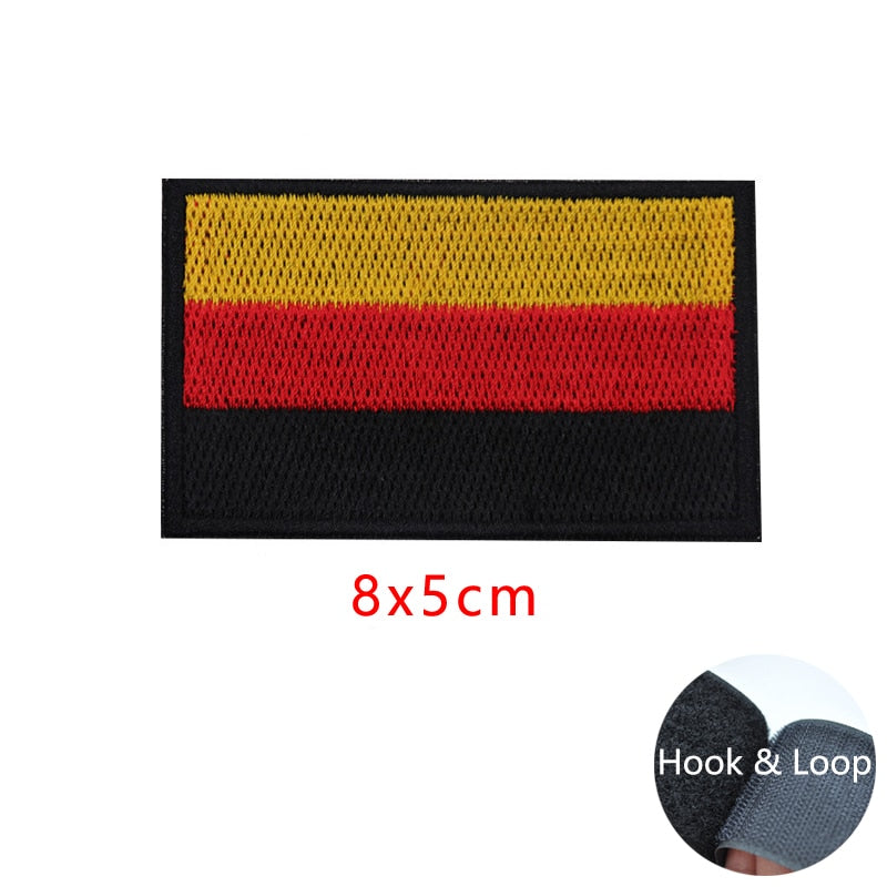 Tactical Military Patch Flag Israel Turkey Germany Russia Spain Australia Usa Switzerland South Korea Badge Embroidered Iron On