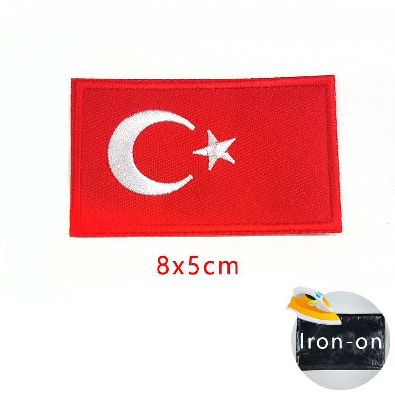 Tactical Military Patch Flag Israel Turkey Germany Russia Spain Australia Usa Switzerland South Korea Badge Embroidered Iron On