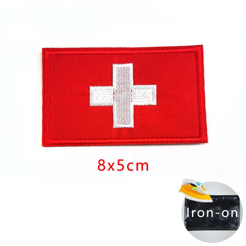 Tactical Military Patch Flag Israel Turkey Germany Russia Spain Australia Usa Switzerland South Korea Badge Embroidered Iron On