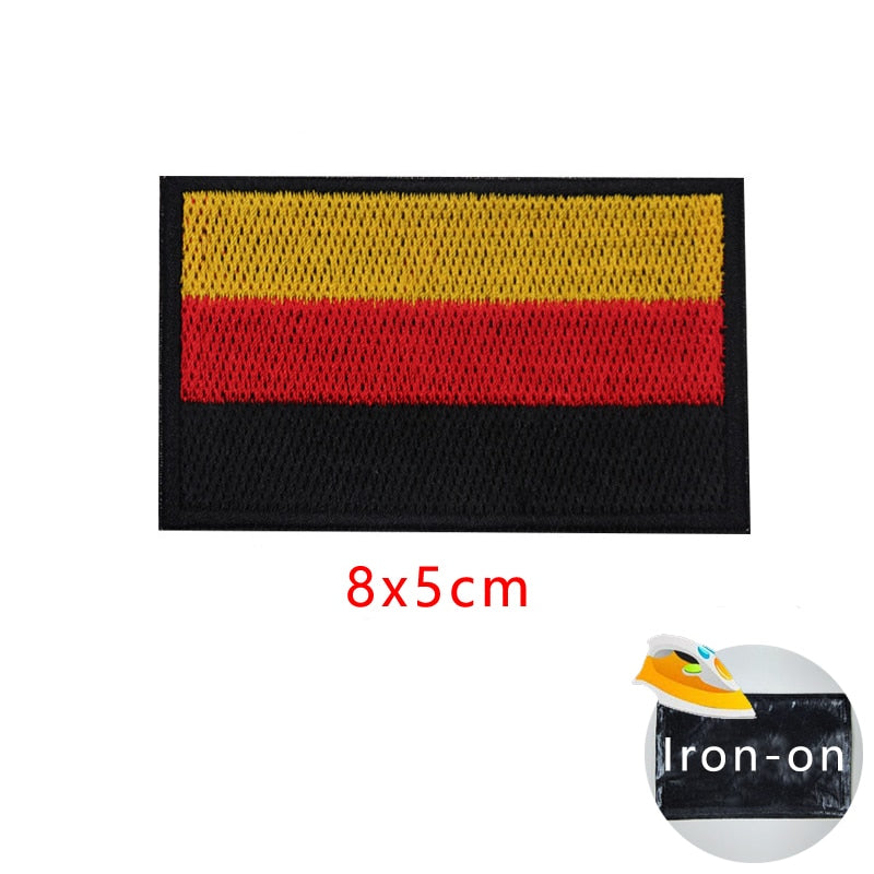 Tactical Military Patch Flag Israel Turkey Germany Russia Spain Australia Usa Switzerland South Korea Badge Embroidered Iron On