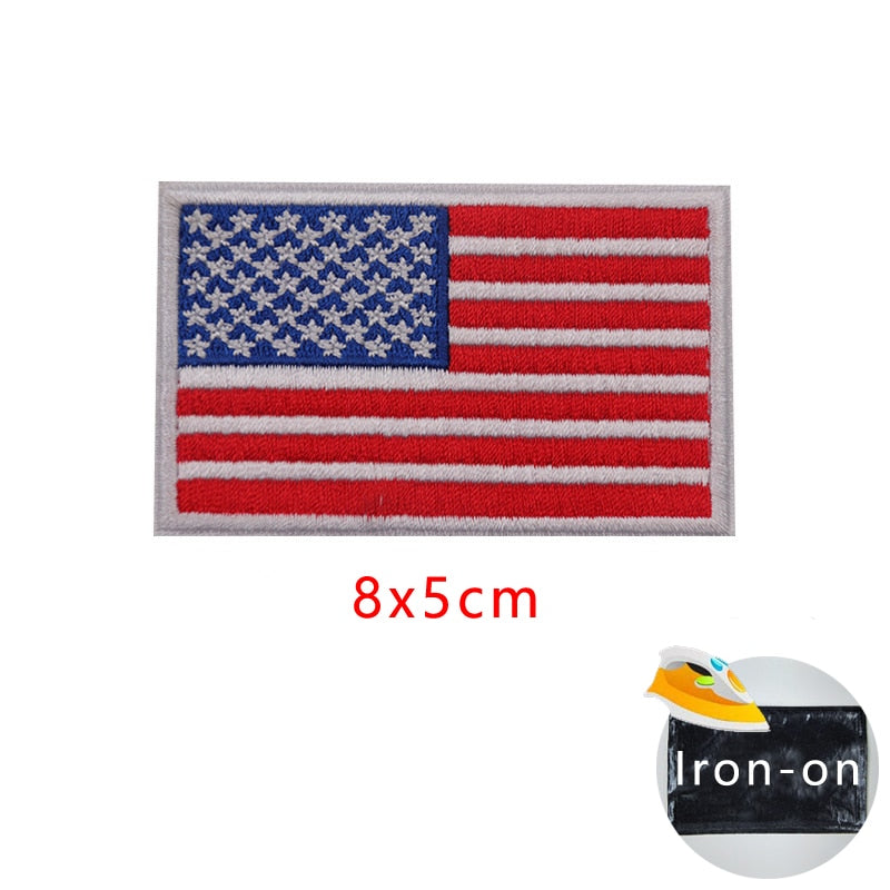 Tactical Military Patch Flag Israel Turkey Germany Russia Spain Australia Usa Switzerland South Korea Badge Embroidered Iron On