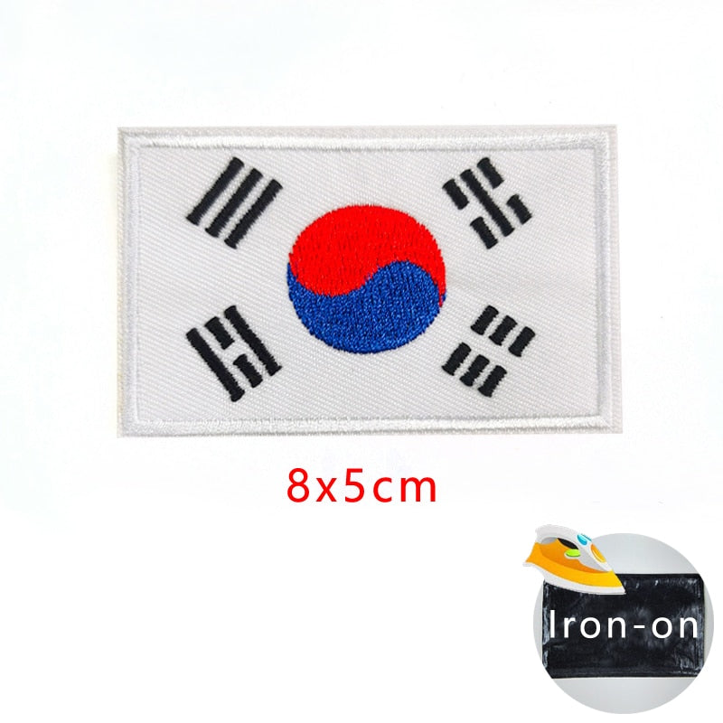 Tactical Military Patch Flag Israel Turkey Germany Russia Spain Australia Usa Switzerland South Korea Badge Embroidered Iron On