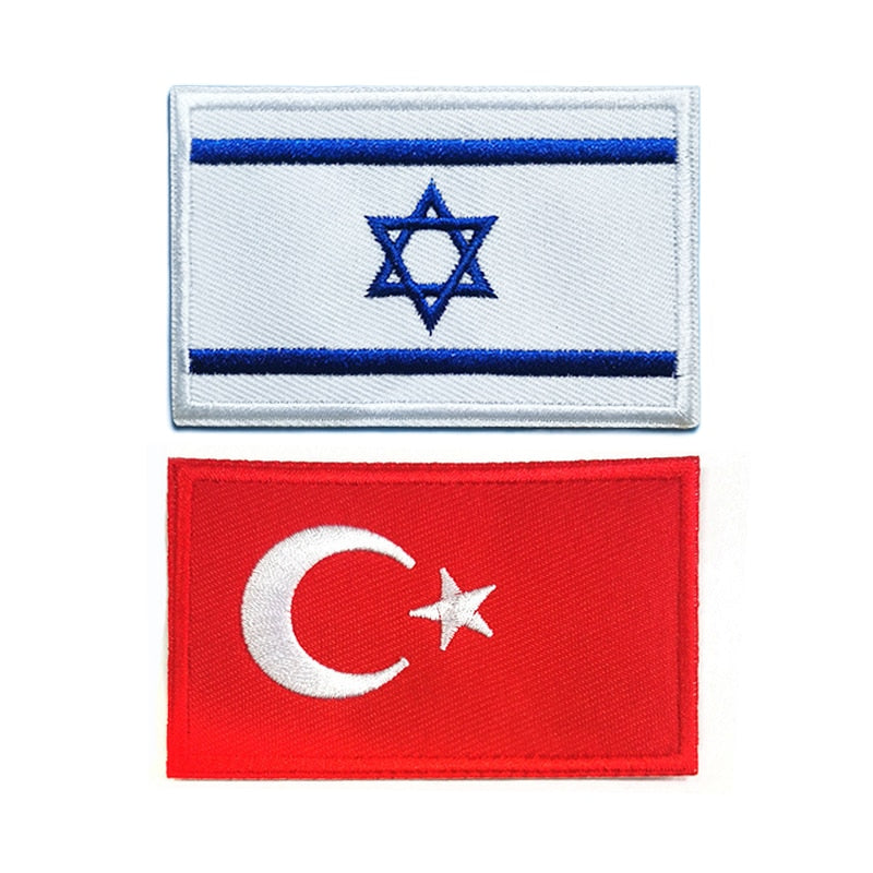 Tactical Military Patch Flag Israel Turkey Germany Russia Spain Australia Usa Switzerland South Korea Badge Embroidered Iron On