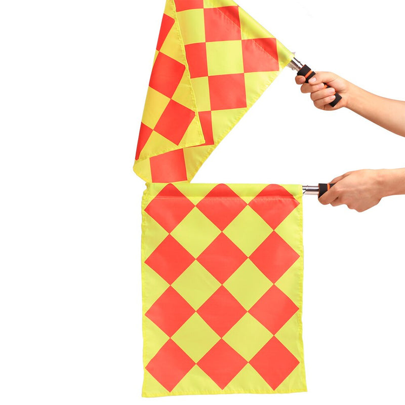 2pcs Soccer Referee Flags Football Linesman Flag Sports Games Referee Equipment Brazilian Football Match Team Training Accessory