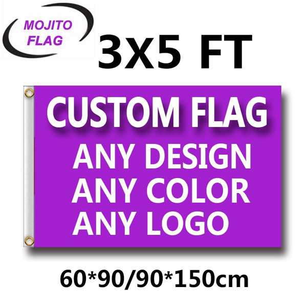 3&#39;x5&#39; Custom Banner Flags 3x5FT Flying 100D Polyester - Advertising Banner Outdoor Indoor Any Size/Logo/ Pictures -Free Shipping